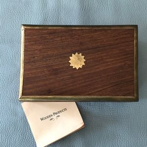 Antique handcrafted wood trinket box